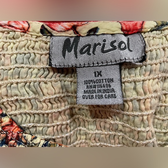 MARISOL Brand Sz- 1X Yellow Floral Sleeveless Maxi Dress - Picture 5 of 5